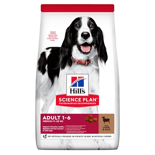 HILL'S SCIENCE PLAN Medium Adult med Lamm & Ris (2,5 kg & 12 kg)