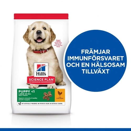 HILL'S SCIENCE PLAN Large Breed Valpfoder med Kyckling (12 kg)