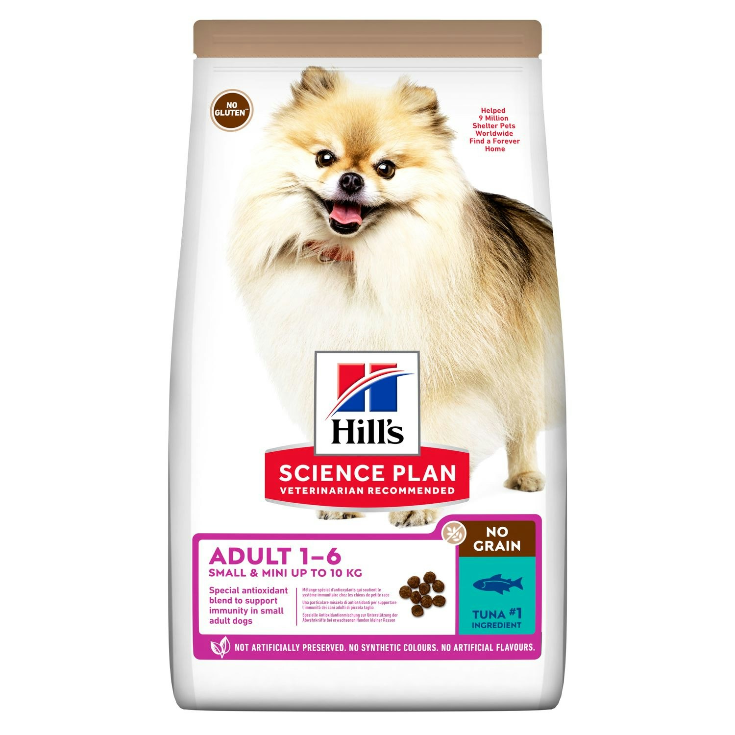 HILL'S SCIENCE PLAN No Grain Small & Mini Adult med Tonfisk (3 el. 6 kg)