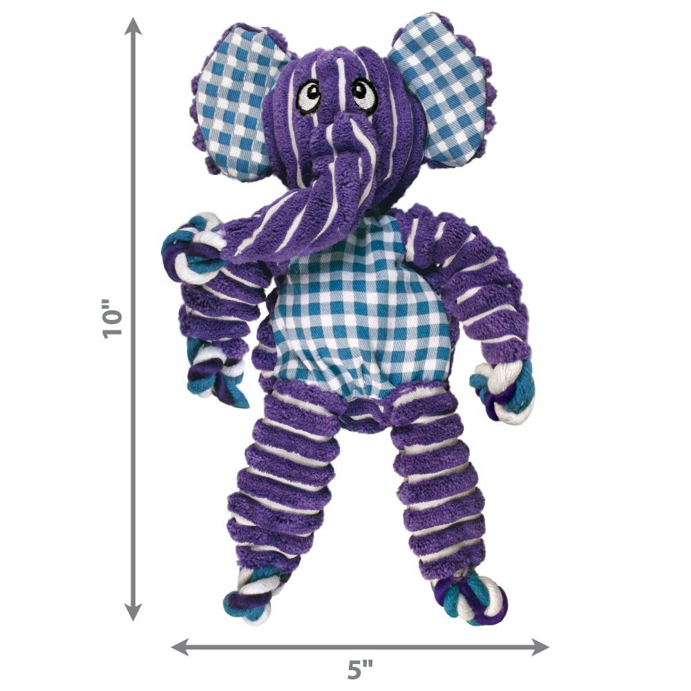 KONG Floppy Knots Elephant med pip. Lila M/L 36cm