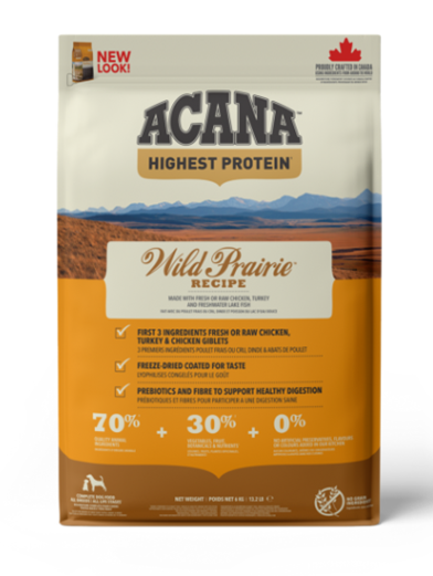 Acana Dog Classic Prairie Poultry- kyckling,kalkon,ägg- spannmålsfritt 6 kg/11,4 kg/17 kg