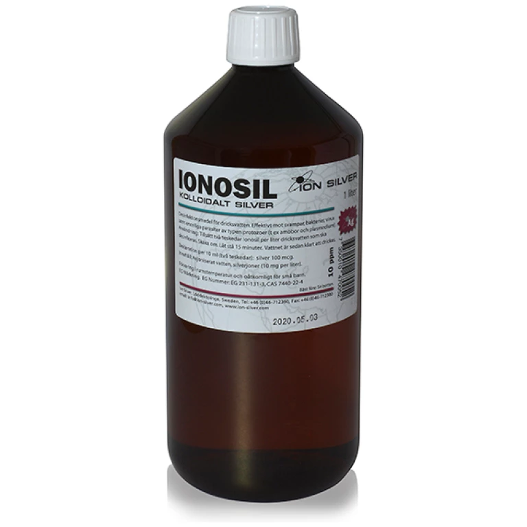 Ionosil Kolloidalt Silver, en vattenreningsprodukt- 500 ml/1000 ml