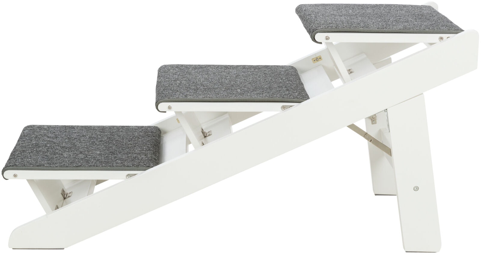 Ramp, utfällbara steg, MDF, 44 × 46 × 106 cm, vit