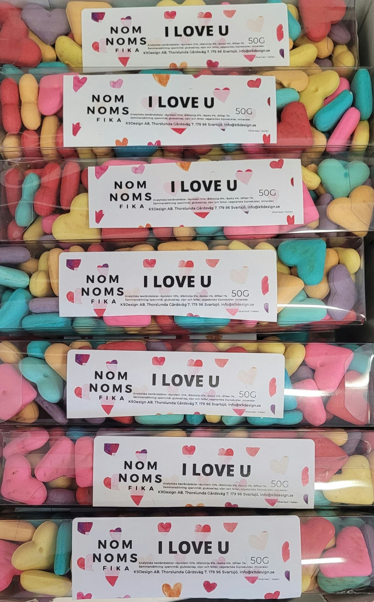 Nom Noms 'I love you' minis, osötat hundgodis 50 gr