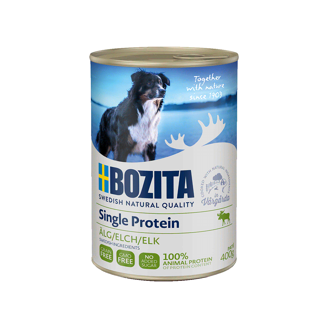 Bozita Single Protein Elk/Älg – Paté 400 gram