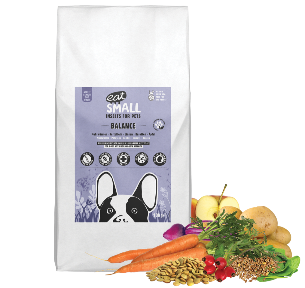 Eat Small Balance, insektsbaserat hundfoder 150 gr/2 kg/10 kg