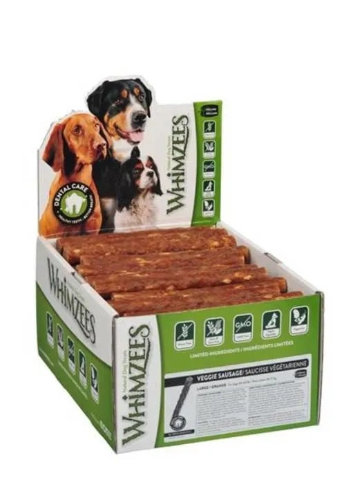 Whimzees® Veggie Sausage Dental Chew, styckvis S,M & L