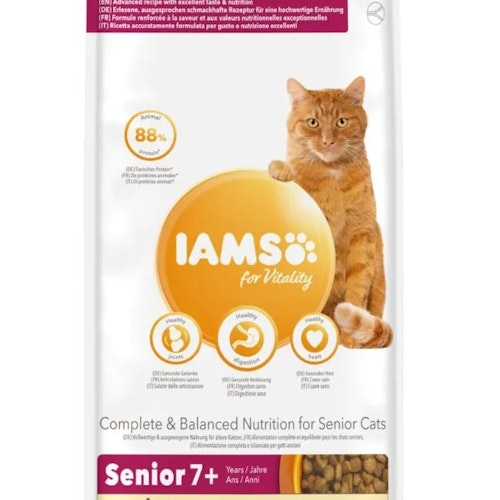 Iams Cat for Vitality Senior +7. Färsk kyckling 10 kg