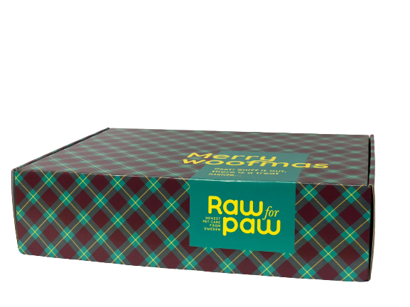 Årets RÅASTE juklapp från Raw for Paw "Merry Woofmas!"