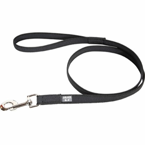 Julius-K9® Super-grip koppel m. handtag GråSvart - 20 mm/2 m