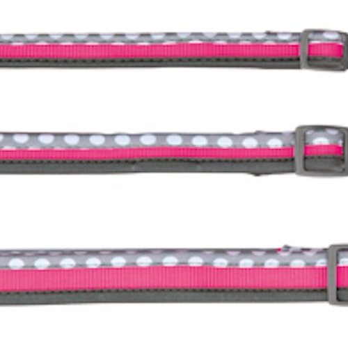 Freshline halsband Spot, L-XL: 40-65 cm/25 mm, rosa/grå