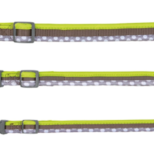 Freshline halsband Spot, L-XL: 40-65 cm/25 mm, taupe/lime/grå