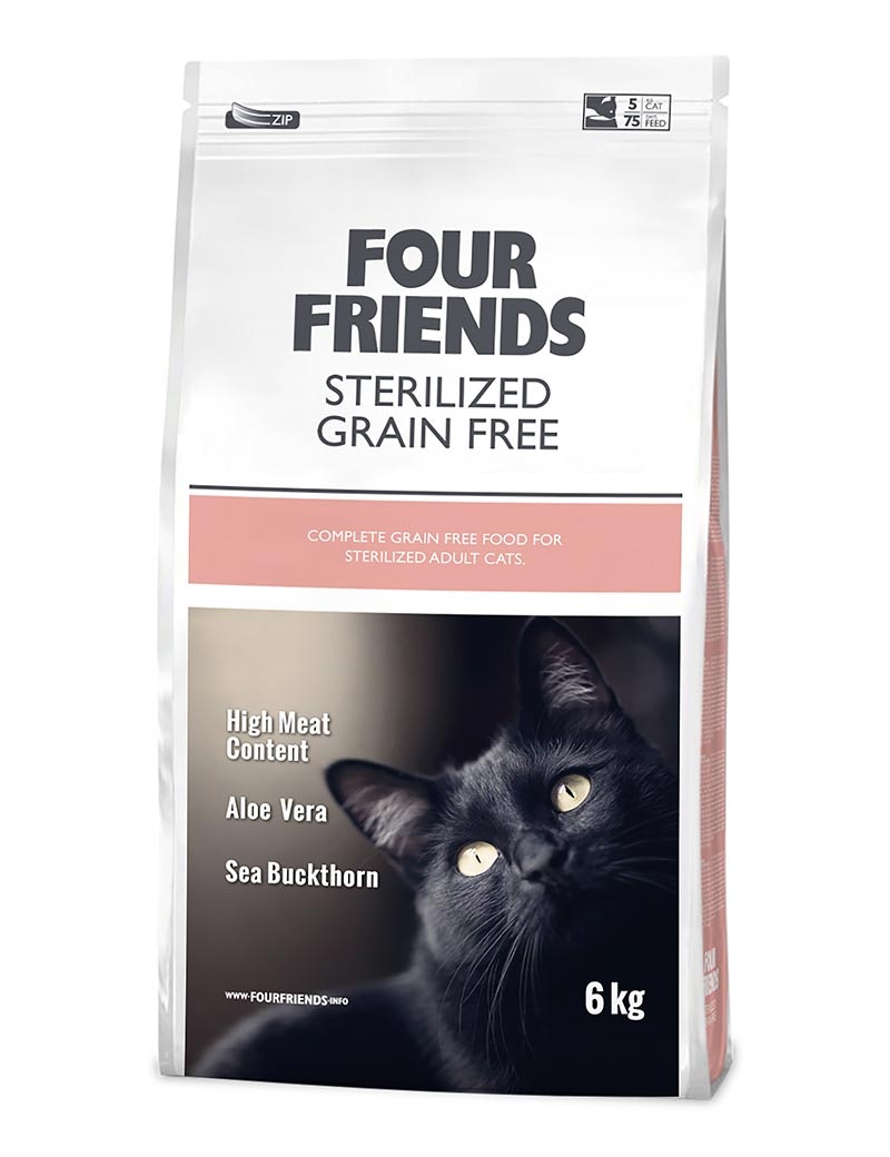 Four Friends Sterilized Cat Grain Free 2 kg/ 6 kg