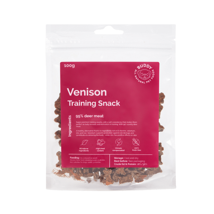 Buddy Venison (rådjur) training snacks 100 gr/1 kg