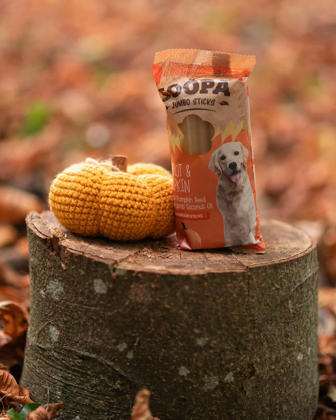 Soopa Jumbo Dental Stick Carrot & Pumpkin (morot & pumpa), veganskt  2 styck/170g