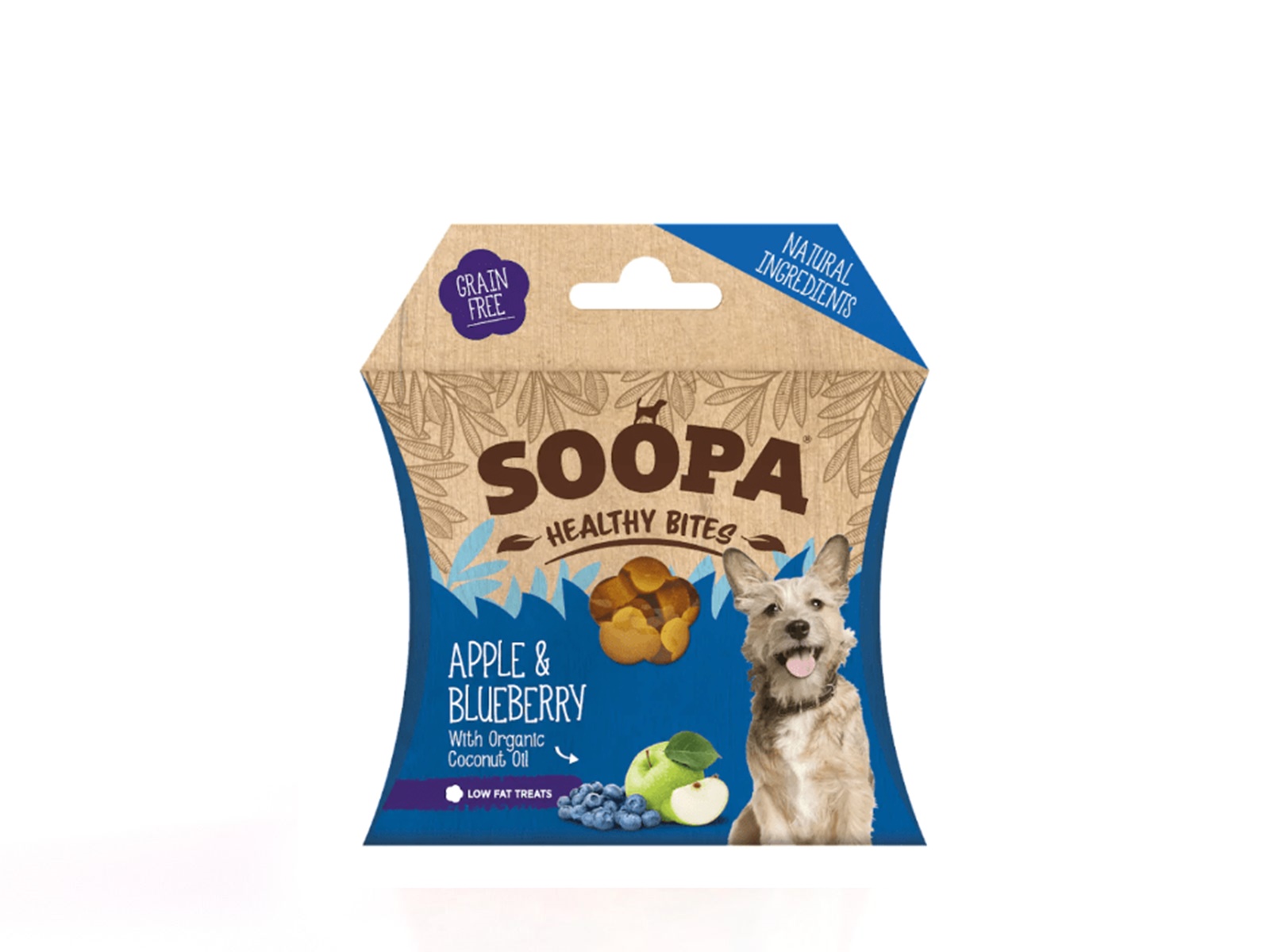 Soopa Healthy Bites Apple & Blueberry, veganskt  50g