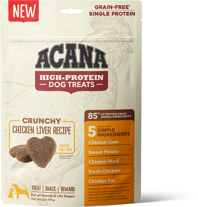 Acana High Protein Crunchy treats med kycklinglever - 100 gr