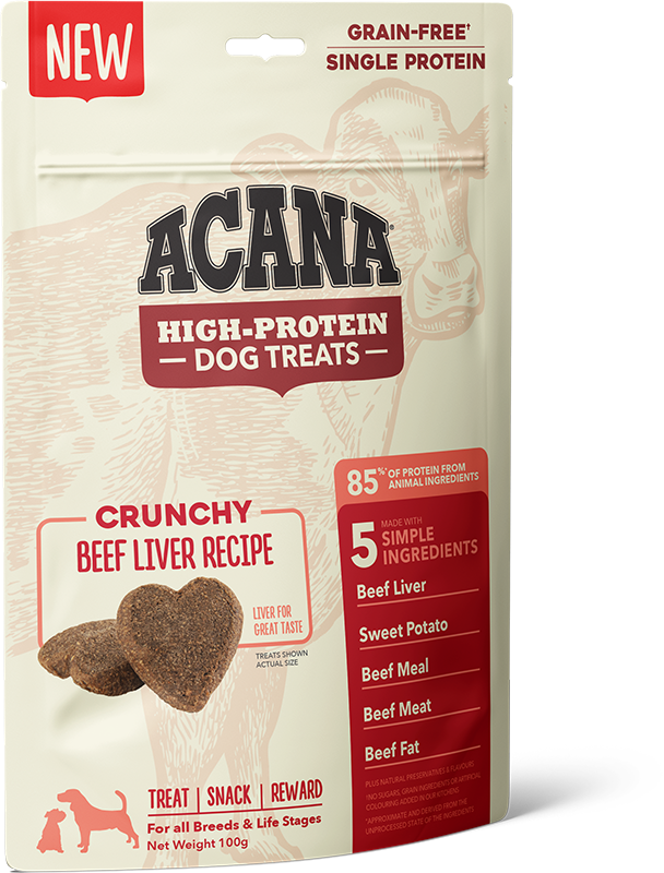 Acana High Protein Crunchy treats med nötlever - 100 gr