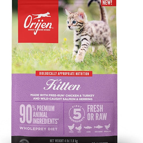 ORIJEN Kitten 1,8 kg. Kyckling, fisk, kalkon. Spannmålsfritt