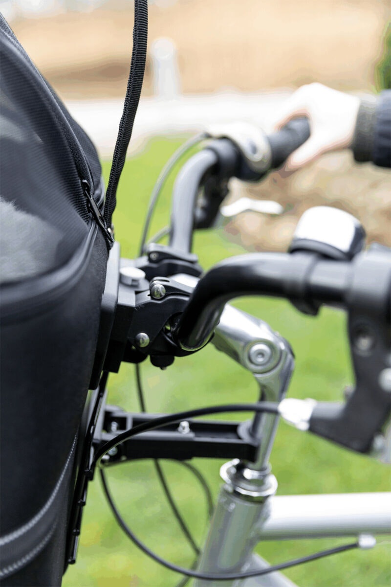 Cykelkorg för styre med nät 41 × h47 × 39 cm, svart