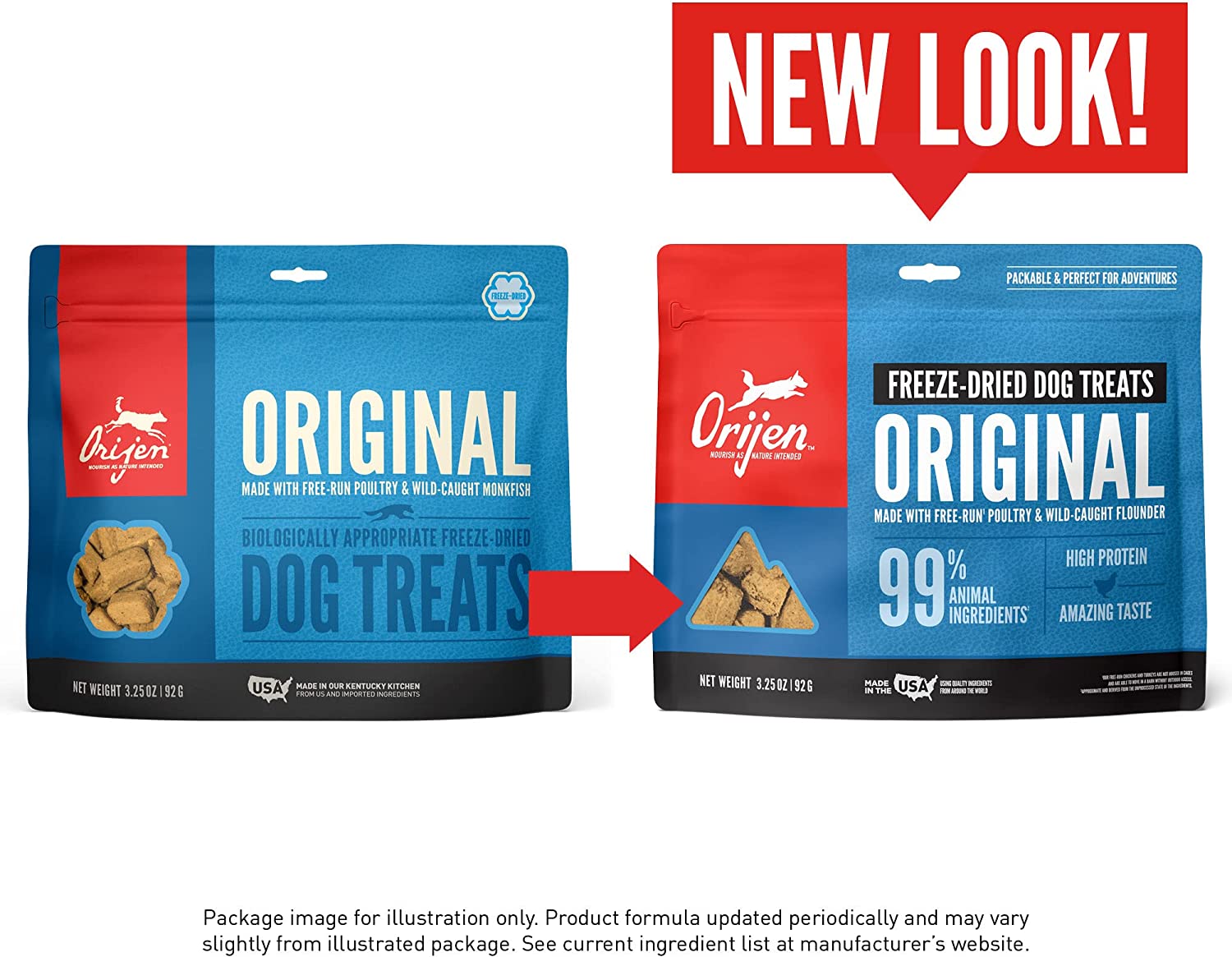 Orijen Dog Treats Original Kyckling & Kalkon - Frystorkat Hundgodis 42,5 gram