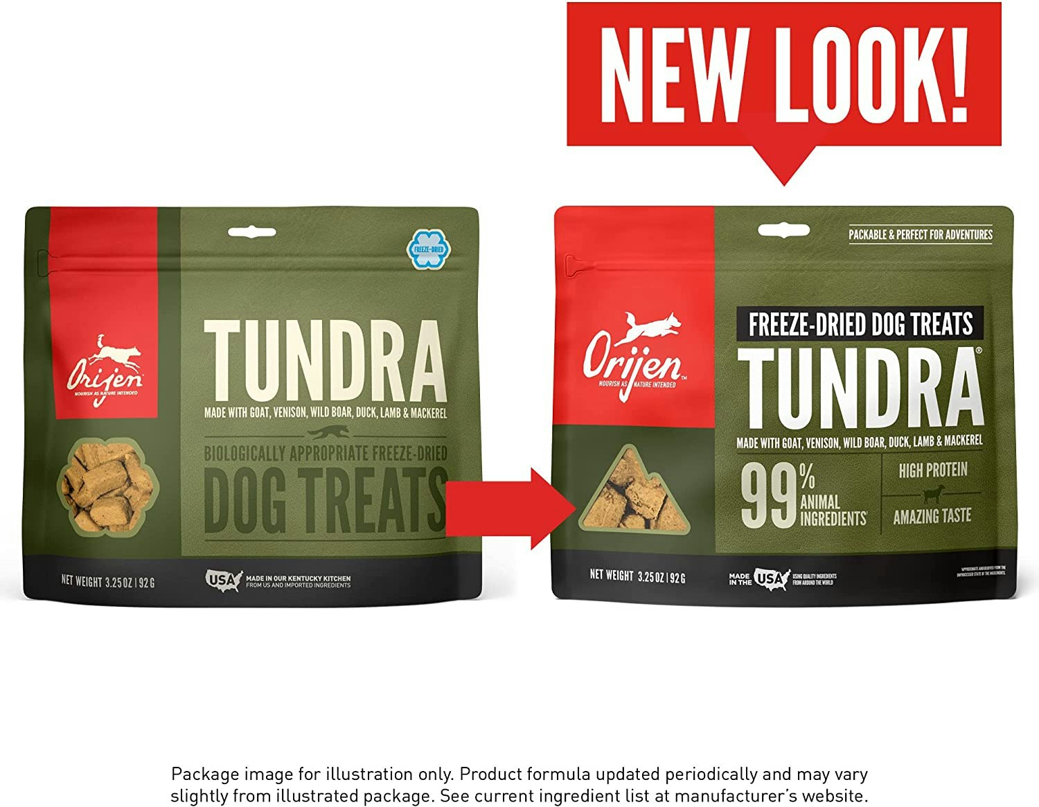 Orijen Dog Treats Tundra Hjort & Fisk - Frystorkat Hundgodis 42,5 gram