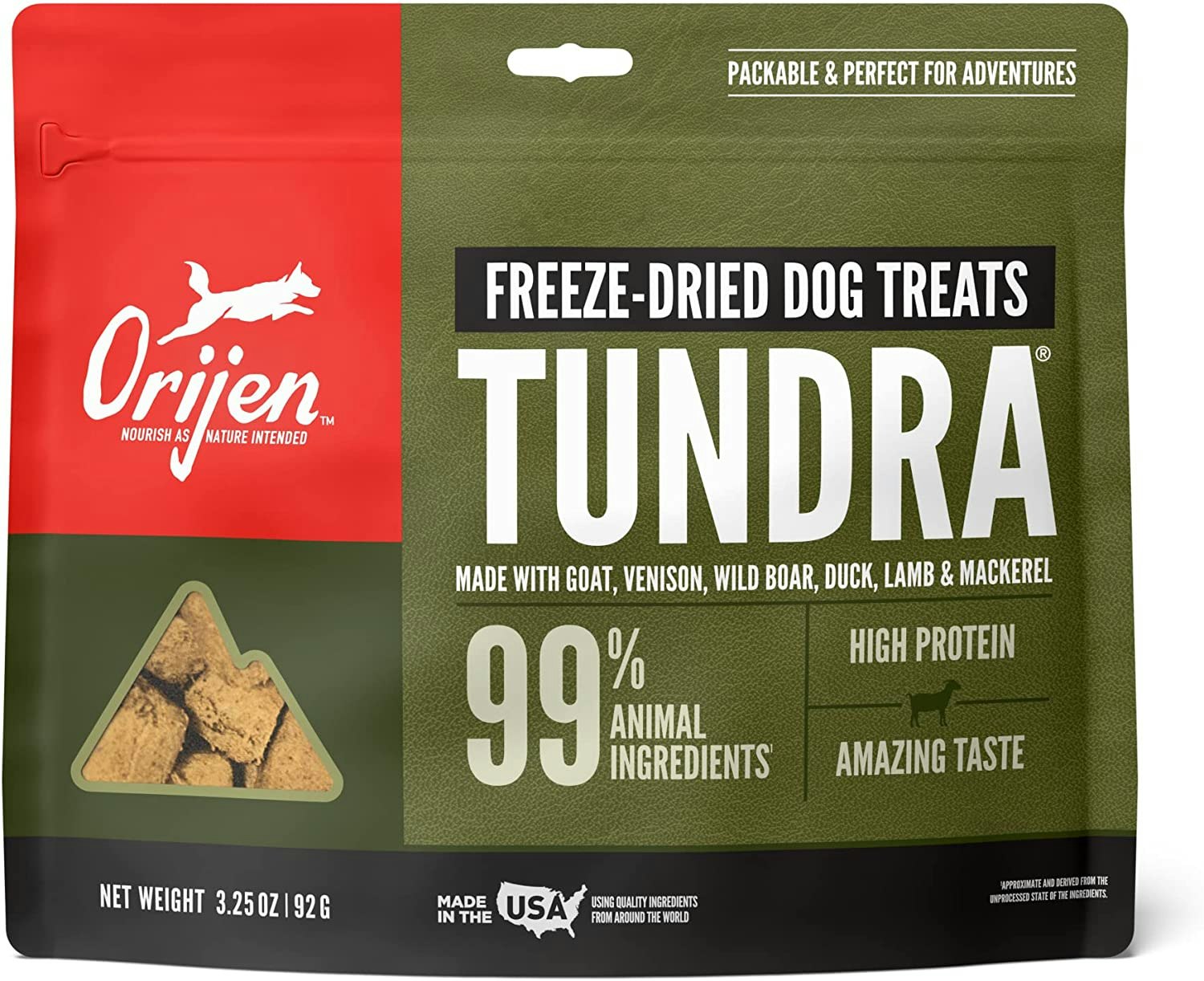 Orijen Dog Treats Tundra Hjort & Fisk - Frystorkat Hundgodis 42,5 gram