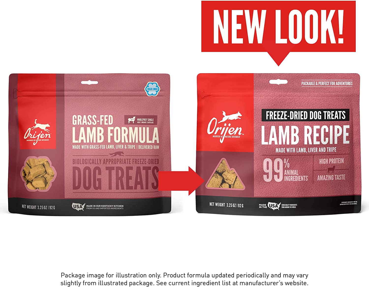 Orijen Dog Treats  Lamb/Lamm - Frystorkat Hundgodis 42,5 gram