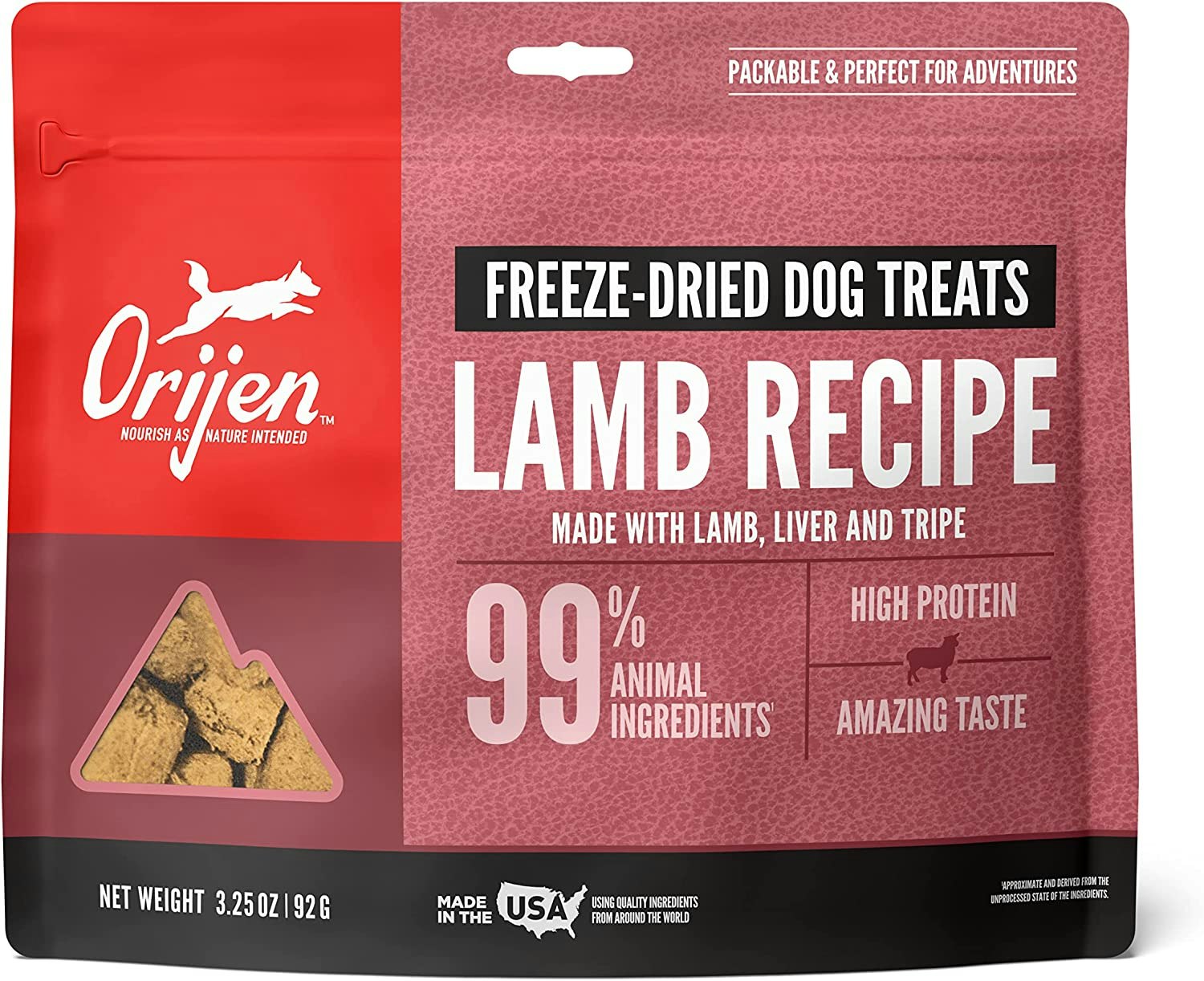 Orijen Dog Treats  Lamb/Lamm - Frystorkat Hundgodis 42,5 gram