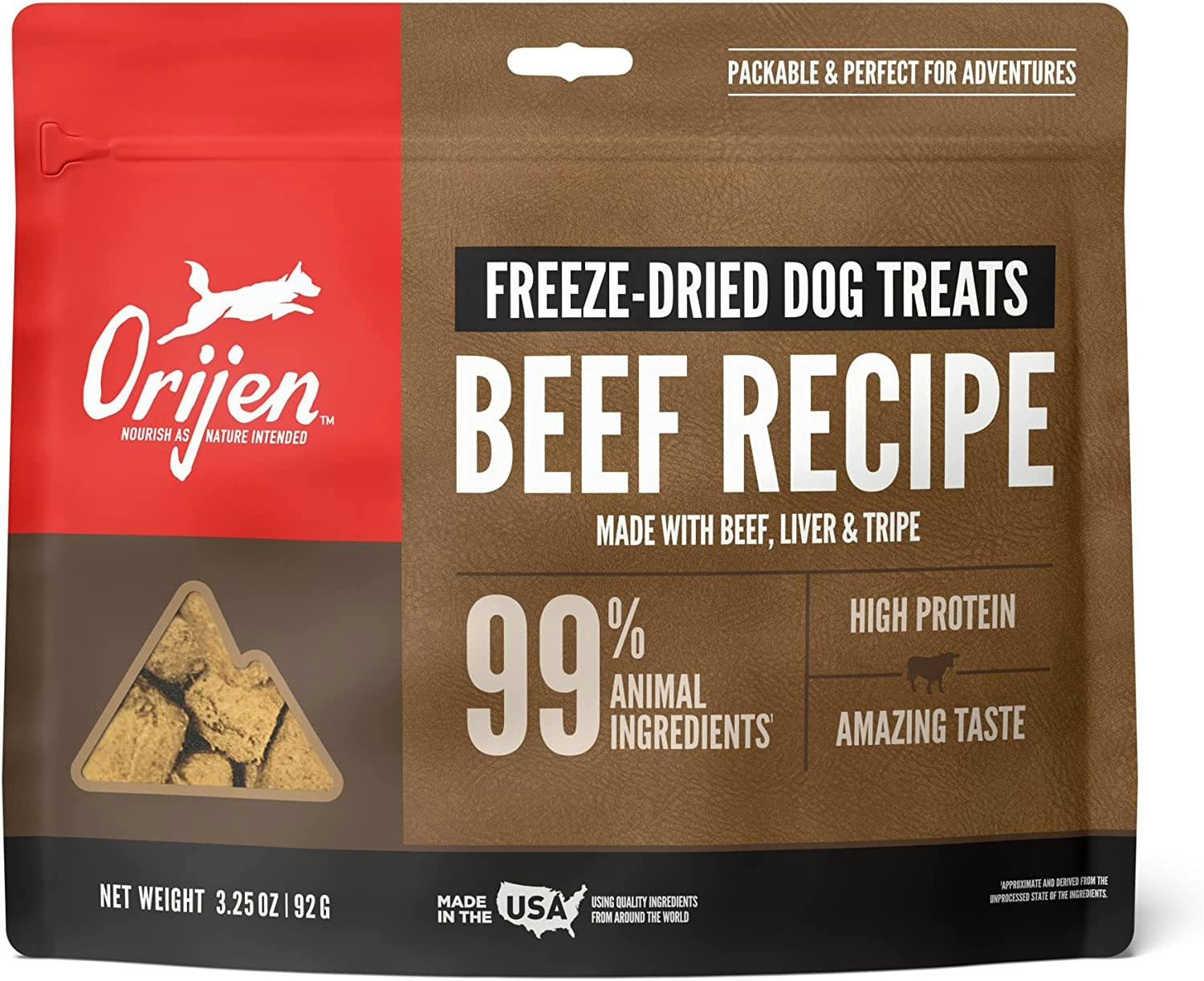Orijen Dog Treats Beef/Biff - Frystorkat Hundgodis 42,5 gram