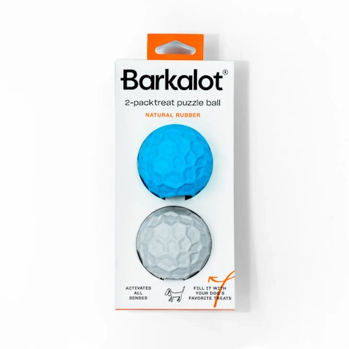 Barkalot Aktiveringsboll 2-pack,av naturgummi som går att fylla. Veganskt och ekologiskt hållbart