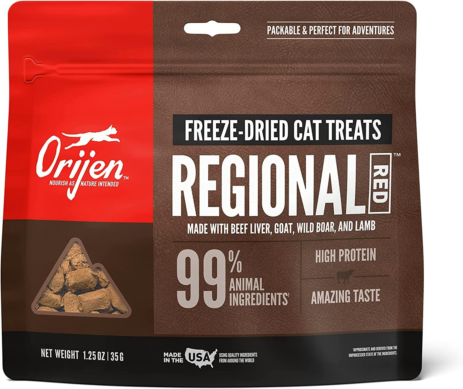Orijen Cat Treats Regional Red - Frystorkat Kattgodis 35 gram