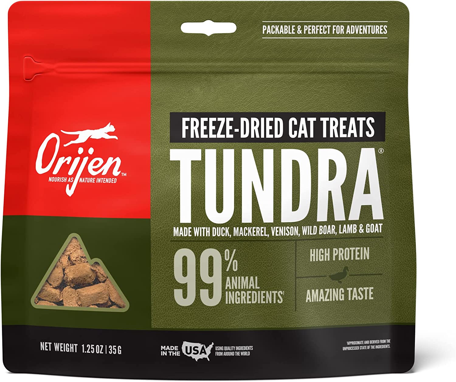 Orijen Cat Treats Tundra/Hjort & Fisk - Frystorkat Kattgodis 35 gram