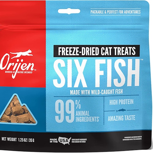 Orijen Cat Treats Six Fish/Fisk - Frystorkat Kattgodis 35 gram