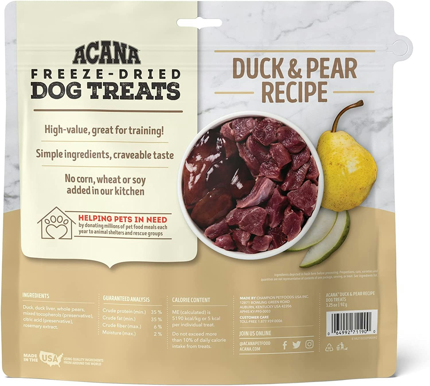 Acana Free-Run Duck Treats-Frystorkat hundgodis 35 gr
