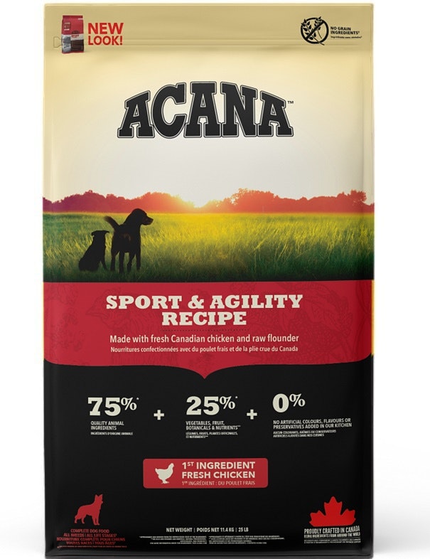 Acana Dog Sport & Agility - kyckling, fisk, kalkon, ägg- spannmålsfritt 11,4 kg/17 kg