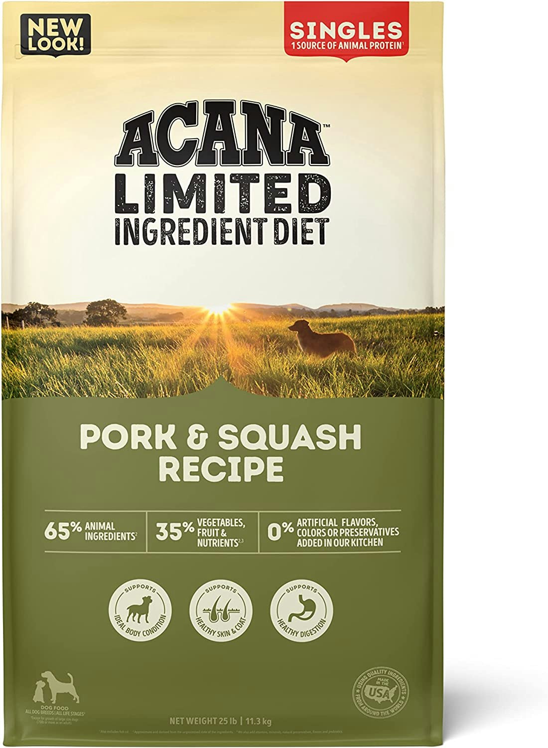 Acana Dog Singles Yorkshire Pork- Gris, Pumpa - spannmålsfritt 11,4 kg