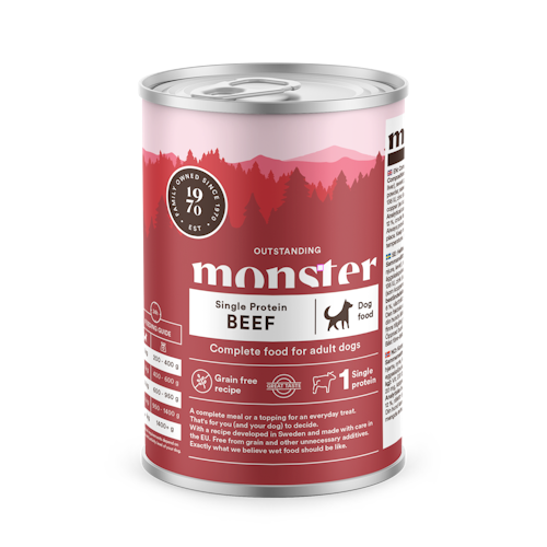 Monster Dog Adult Single Beef Burk 400 gr