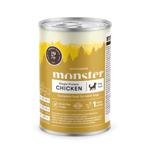 Monster Dog Adult Single Chicken Burk 400 gr