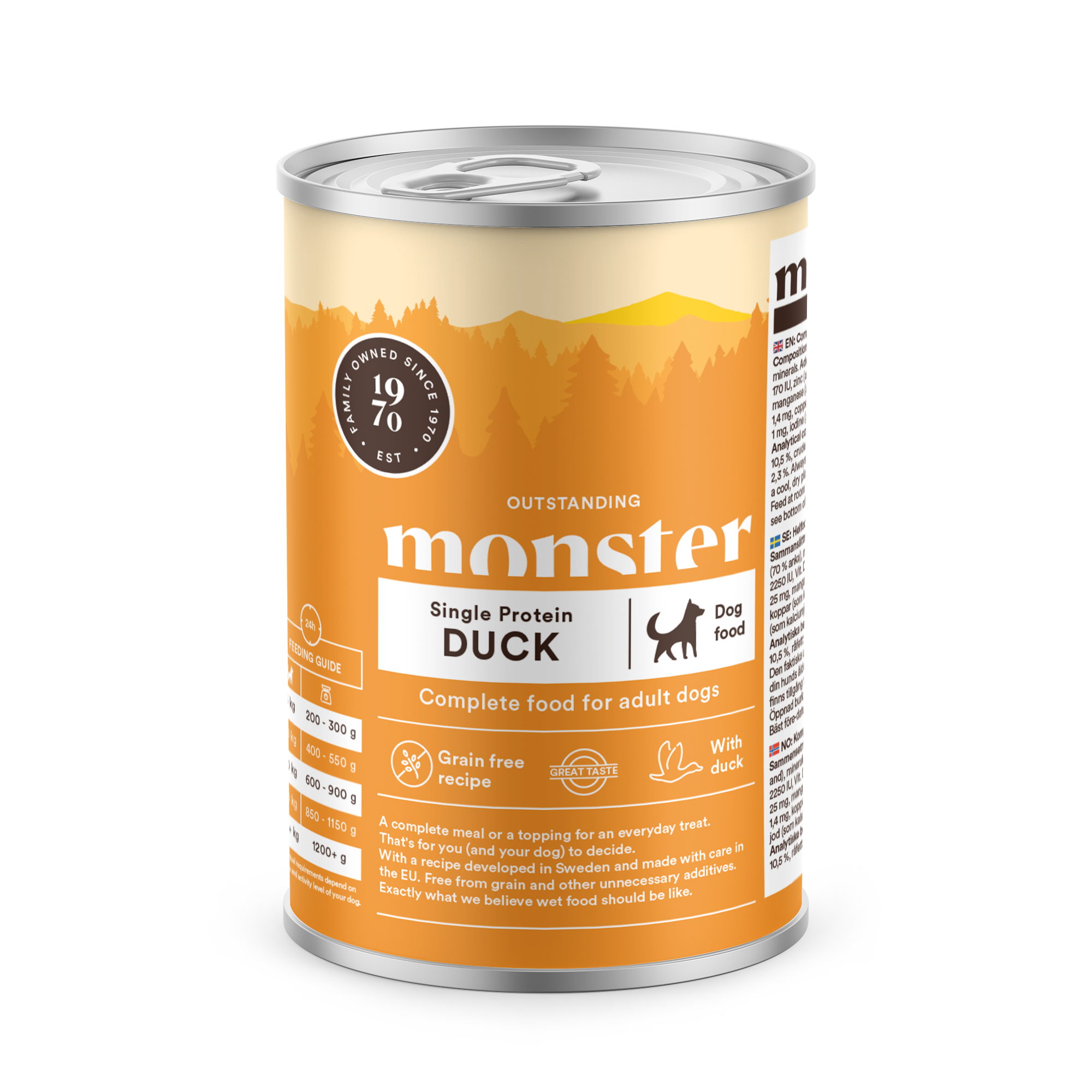 Monster Dog Adult Single Duck Burk 400 gr