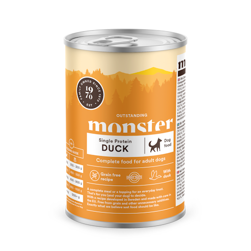 Monster Dog Adult Single Duck Burk 400 gr