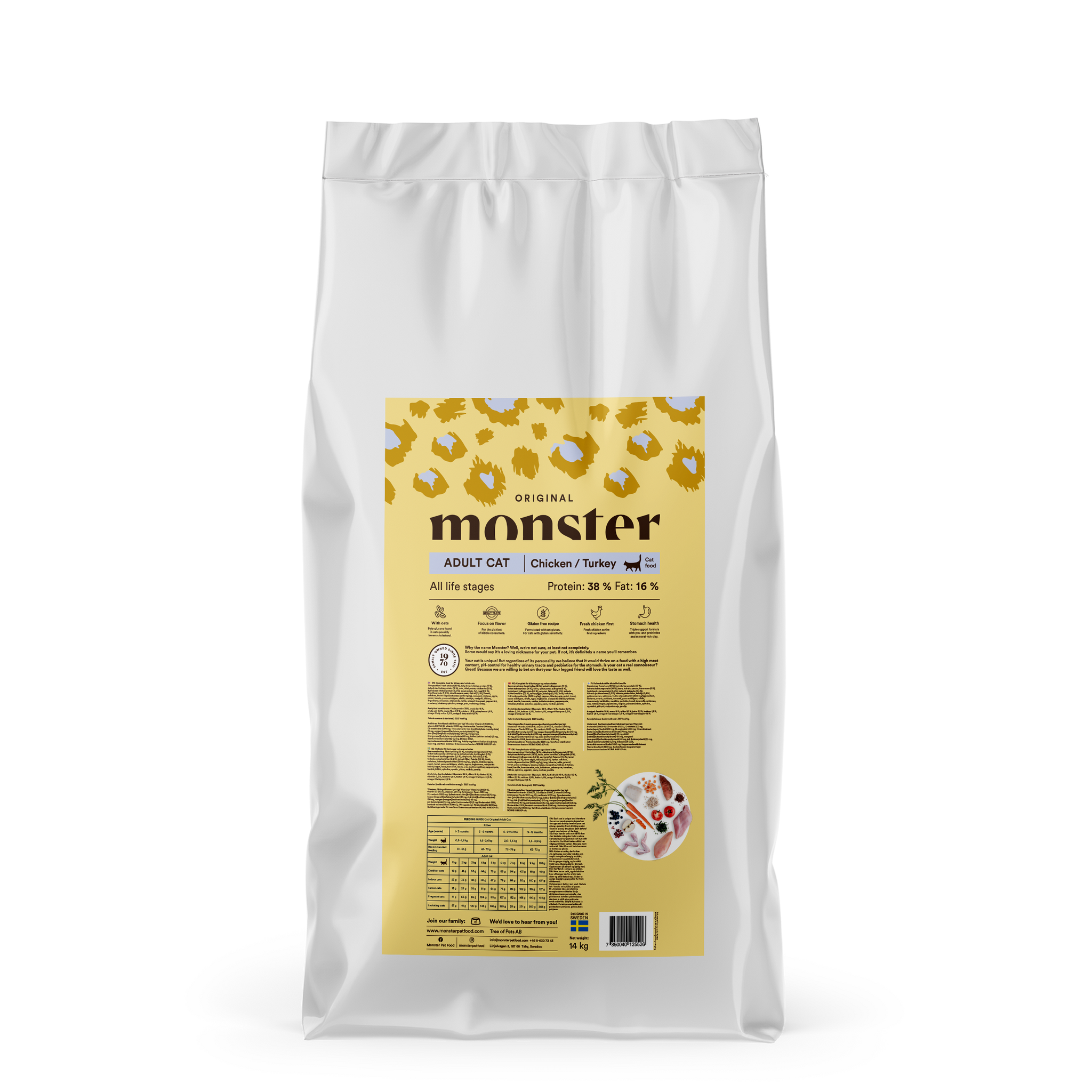 Monster Cat Original Adult - kyckling/kalkon- 6 kg/10 kg