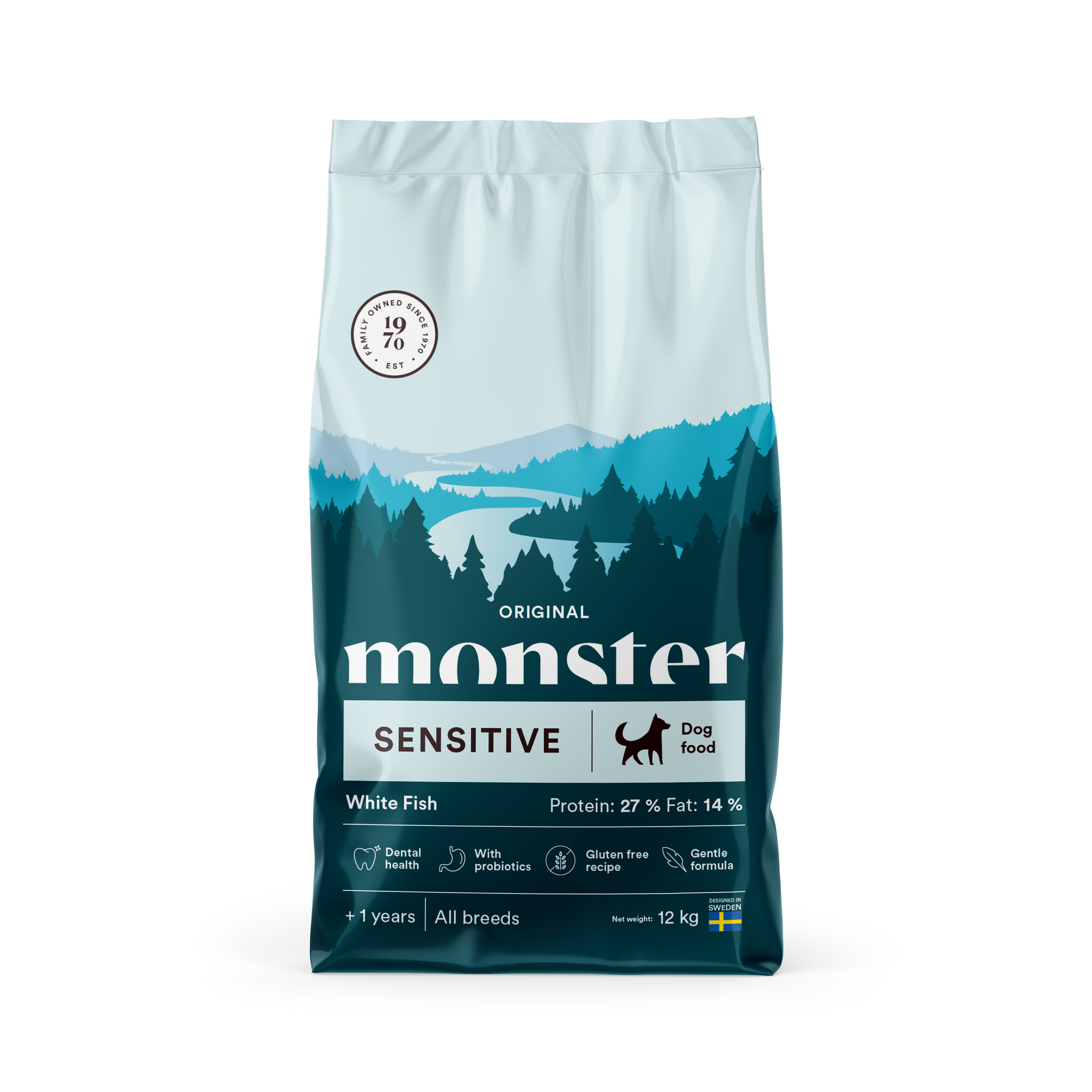 Monster Dog Original Sensitive White Fish All Breed - glutenfritt och vetefritt