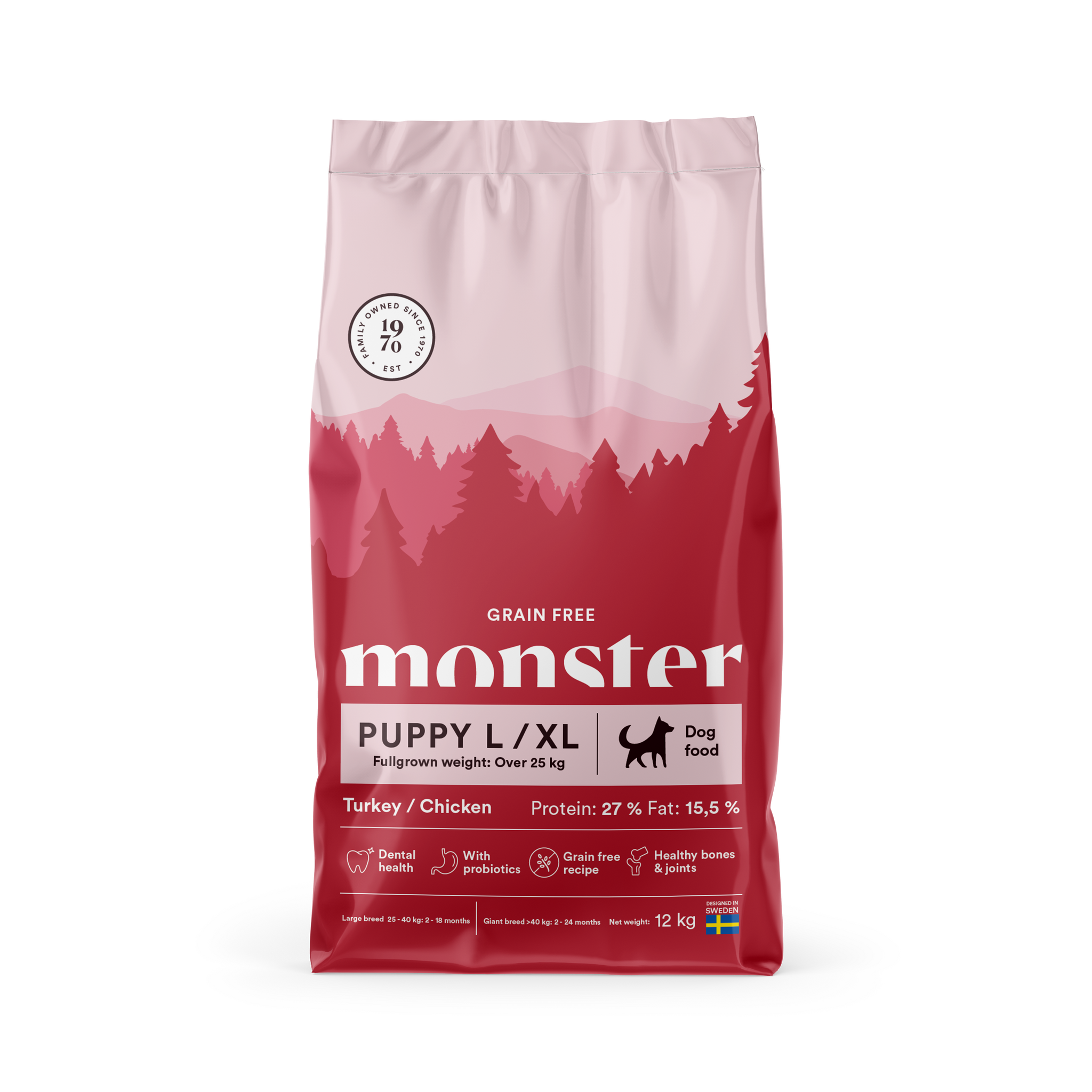 Monster Dog Grain Free Puppy L/XL Turkey&Chicken- spannmålsfritt