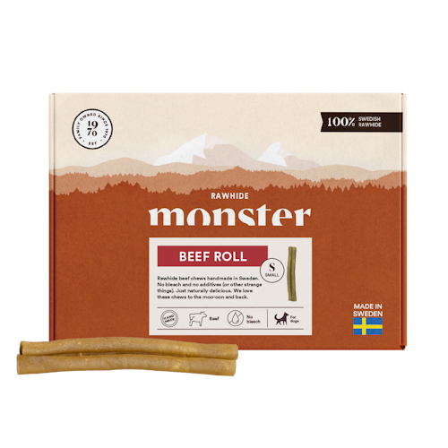 Monster Rawhide Beef Roll- nöthud. S, M & L