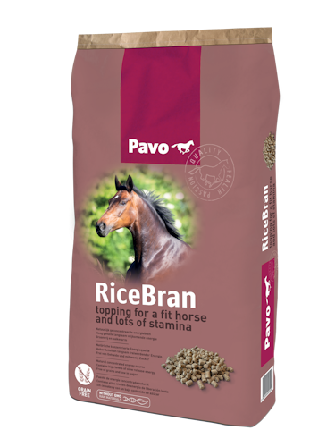 Pavo RiceBran- topping för en uthållig och vältränad häst 20 kg