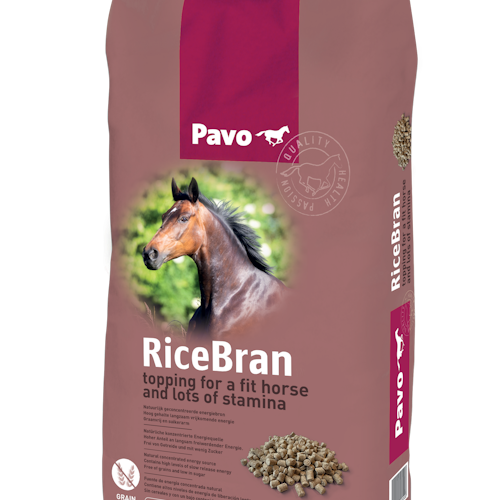 Pavo RiceBran- topping för en uthållig och vältränad häst 20 kg