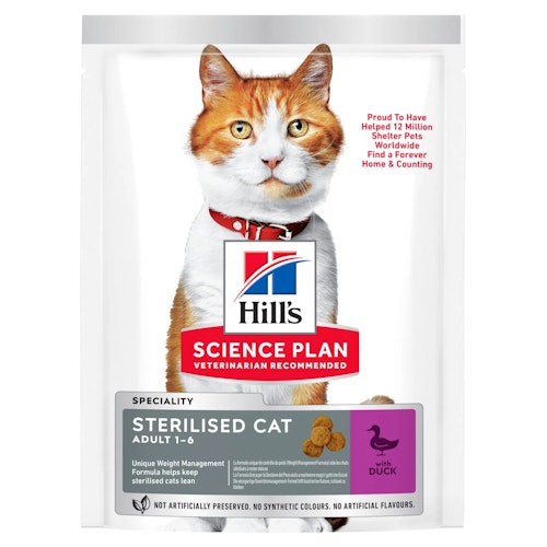 HILL'S SCIENCE PLAN Sterilised Cat ADULT med anka 1 - 6 år. 1,5 kg