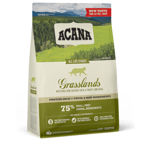 Acana Cat GrasslandS - spannmålsfritt- kyckling, anka, ägg, fisk och kalkon 4,5 kg