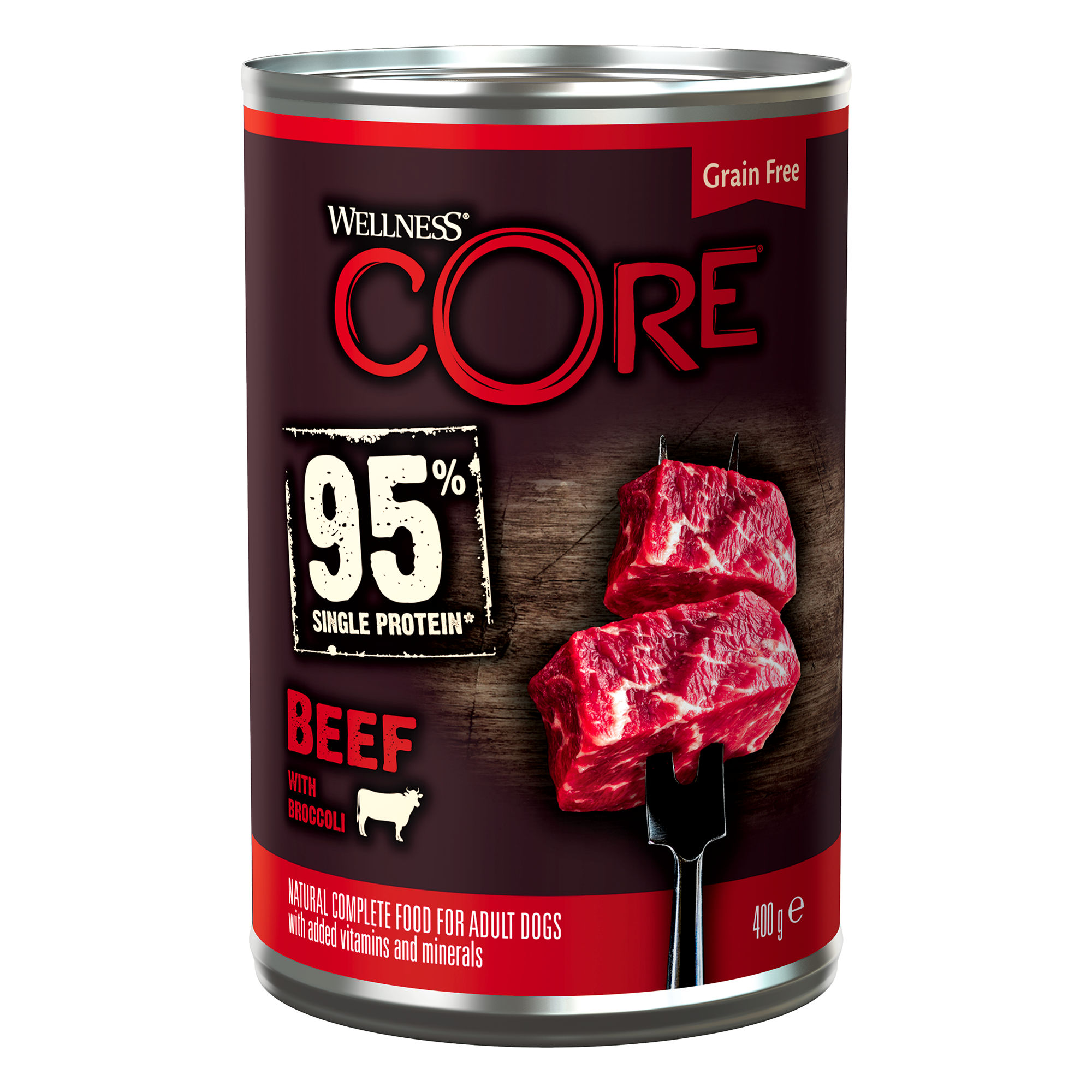 Wellness CORE Dog Adult 95% Single Protein All Breed Beef & Broccoli  400 gram